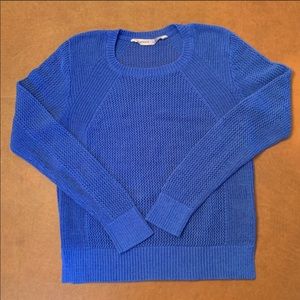 Athleta Blue mesh sweater size M LIKE NEW